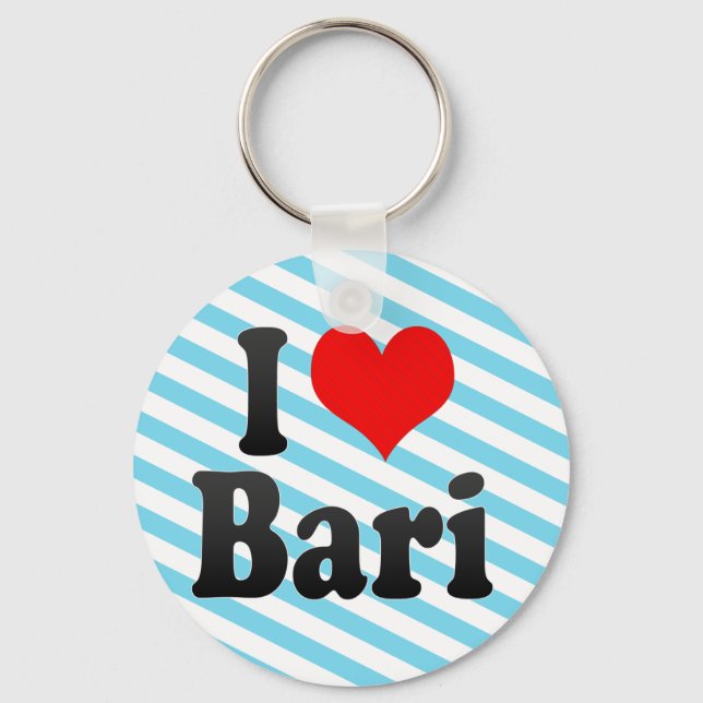 I Love Bari, Italy Keychain (Front)