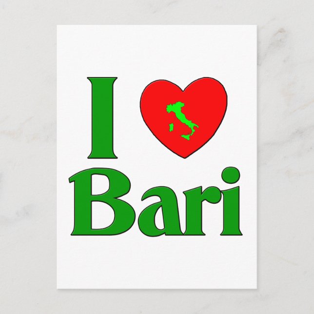 I  Love Bari Italy Postcard (Front)