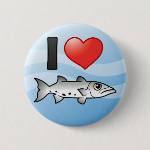 I Love Barracuda 2 Inch Round Button