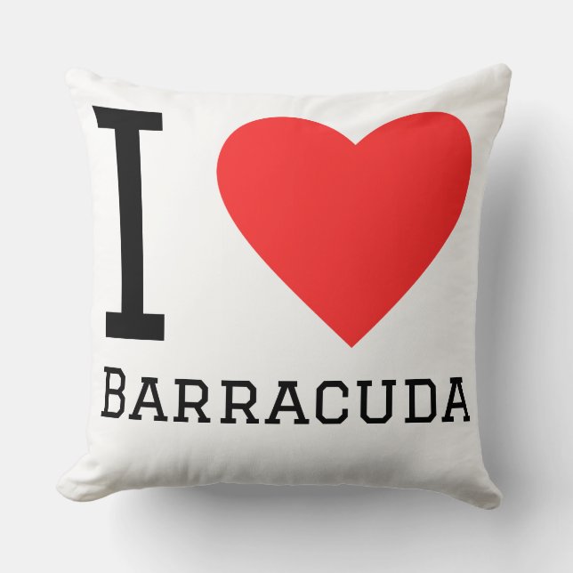 I love barracuda throw pillow (Front)