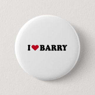 I LOVE BARRY 2 INCH ROUND BUTTON