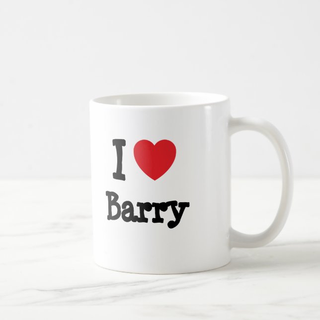 I love Barry heart custom personalized Coffee Mug (Right)