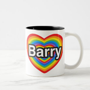 I love Barry. I love you Barry. Heart Two-Tone Coffee Mug