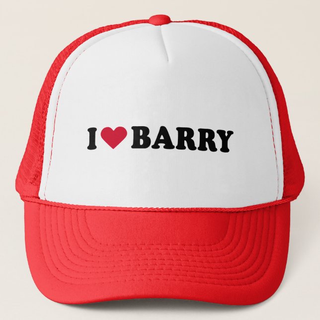 I LOVE BARRY TRUCKER HAT (Front)