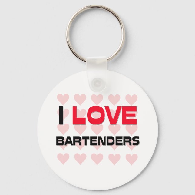 I LOVE BARTENDERS KEYCHAIN (Front)