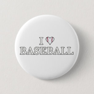 I Love Baseball 2 Inch Round Button