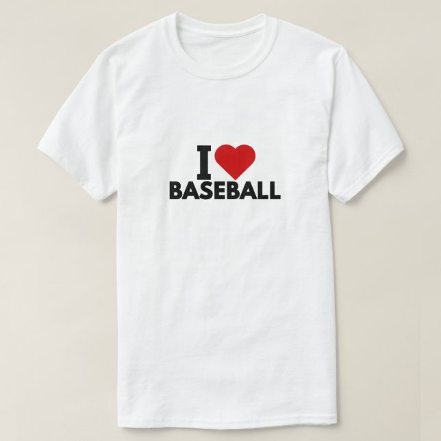 I Love Baseball - Baseball Lover T-Shirt (Design Front)