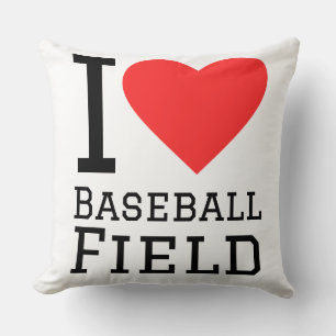 I love baseball field throw pillow