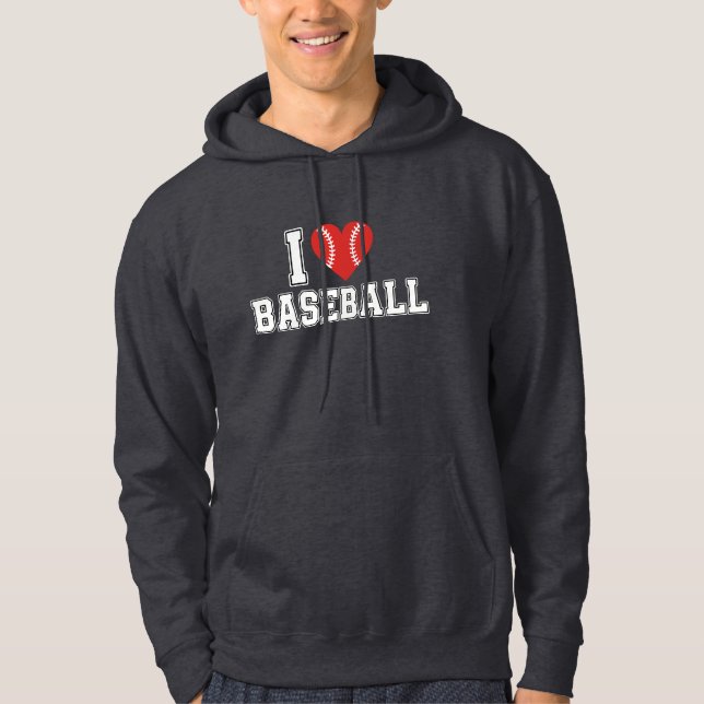 I Love Baseball Hoodie (Front)