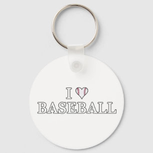 I Love Baseball Keychain
