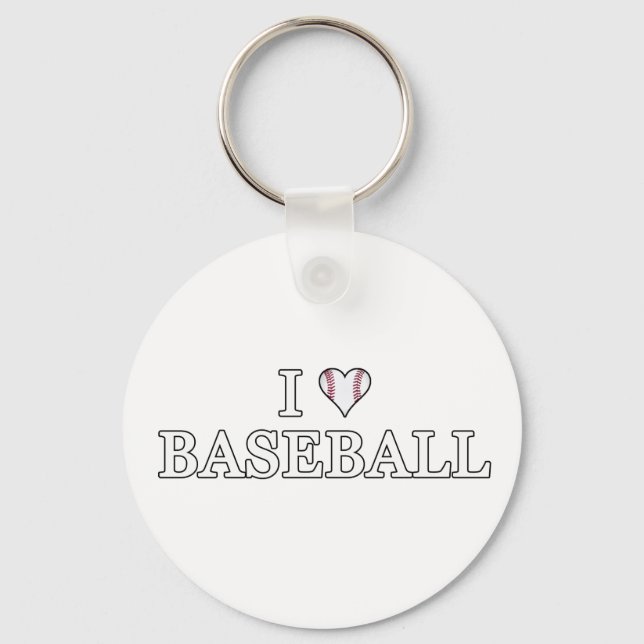I Love Baseball Keychain (Front)