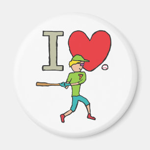 I Love Baseball Magnet