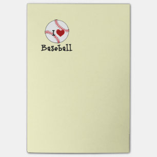 I Love Baseball Post-it Notes