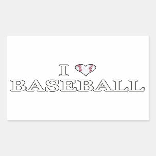 I Love Baseball Sticker