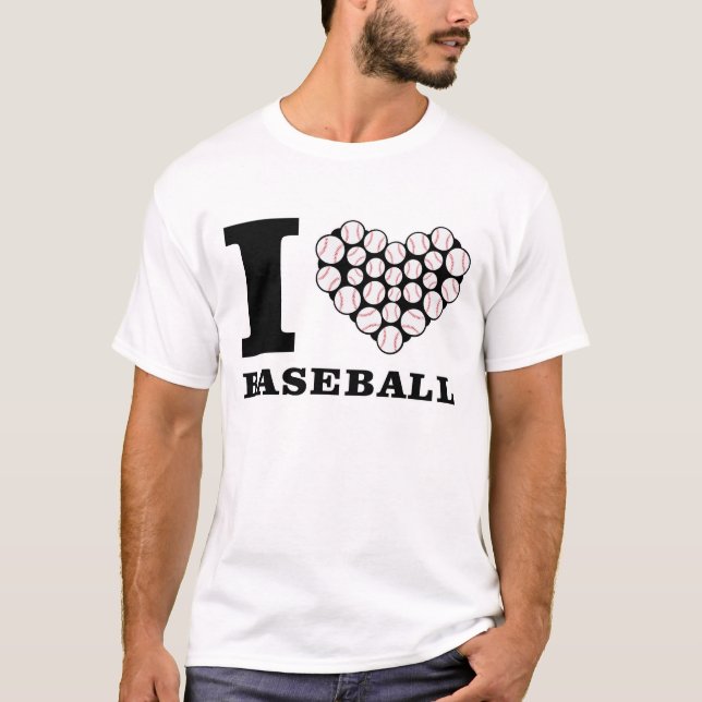 I Love Baseball T-Shirt (Front)