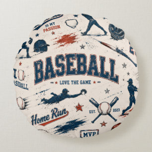 I Love Baseball Throw Pillow Baseball Dad Cushio