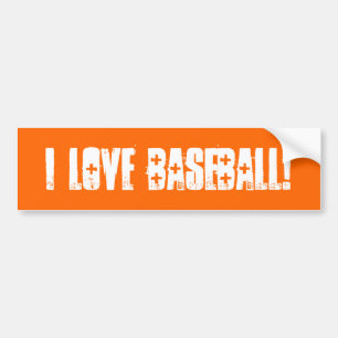 I Love Baseball Wall / Laptop / Car Bumper Sticker