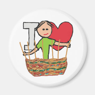 I Love Basket Weaving Magnet