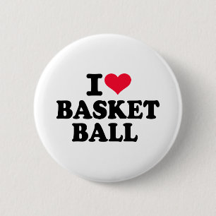 I love basketball 2 inch round button