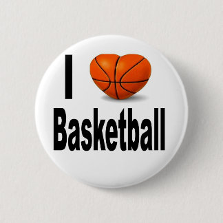 I Love Basketball 2 Inch Round Button