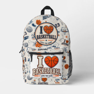 I Love Basketball Backpack   Basketball Player Spo