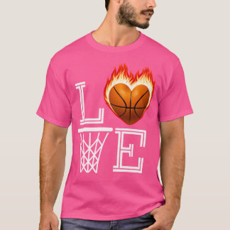 I Love Basketball Basketball Lover Gift For Wome T-Shirt