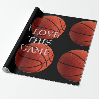 I Love Basketball Close-Up  Wrapping Paper