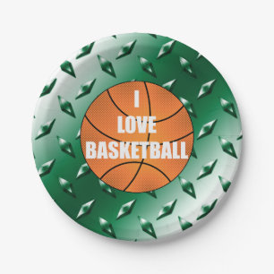 I love basketball green diamond steel plate