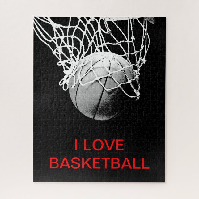I Love Basketball Jigsaw Puzzle (Vertical)
