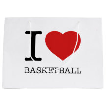 I LOVE BASKETBALL LARGE GIFT BAG