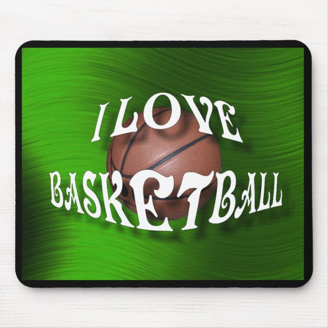 I LOVE BASKETBALL-MOUSEPAD MOUSE PAD (Front)