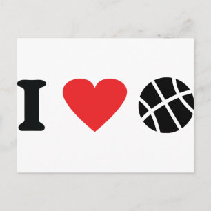 I love basketball postcard