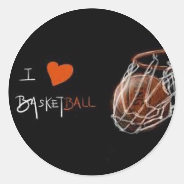 I love basketball stickers (Front)