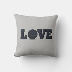 I Love Basketball Throw Pillow