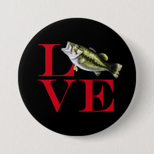 I Love Bass 3 Inch Round Button