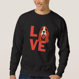 I Love Basset Hound Cute Dog Pet Owner And Animal Sweatshirt