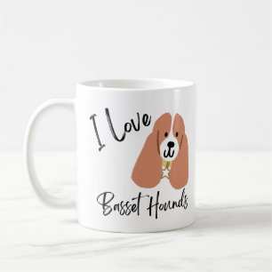 I Love Basset Hounds  Coffee Mug