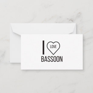 I LOVE BASSOON CARD