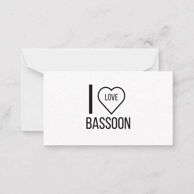 I LOVE BASSOON CARD (Front)