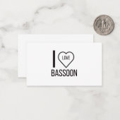 I LOVE BASSOON CARD (Front/Back In Situ)