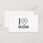 I LOVE BASSOON CARD (Front/Back)