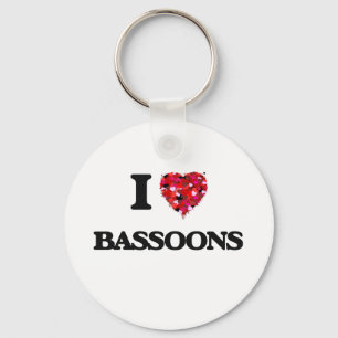 I Love Bassoons Keychain