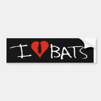 I love bats bumper sticker