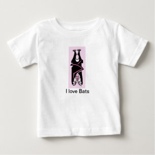 I love Bats- Endangered Wildlife -  Baby T-Shirt