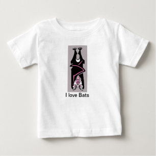 I love Bats- Endangered Wildlife -  Baby T-Shirt