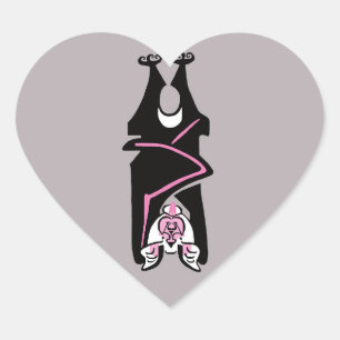 I love Bats - Halloween  -Wildlife - Animal Heart Sticker