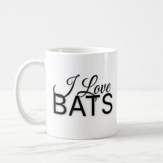 I Love BATS tasse à café (Gauche)