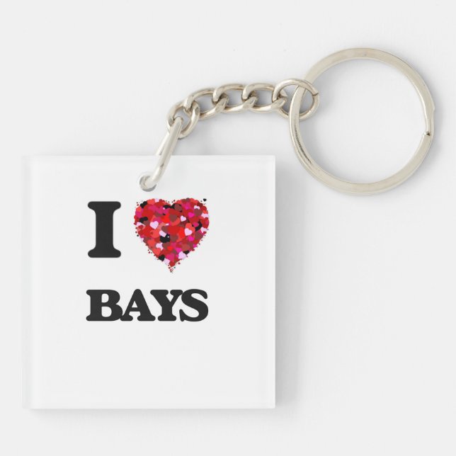 I Love Bays Keychain (Back)