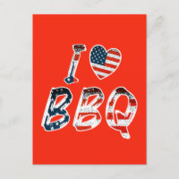 I love BBQ, American patriotic