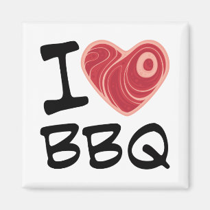 I Love BBQ Magnet